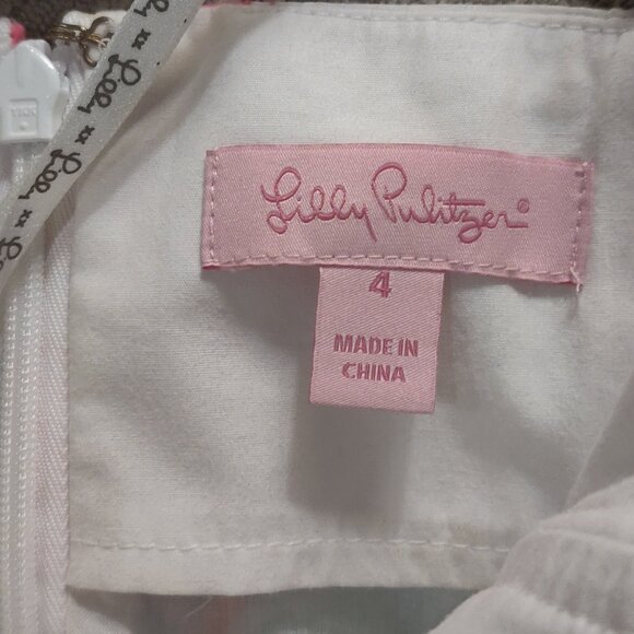 Lilly Pulitzer Franco Patchwork Strapless Tie Back Mini Dress SIZE 4 - Picture 7 of 8